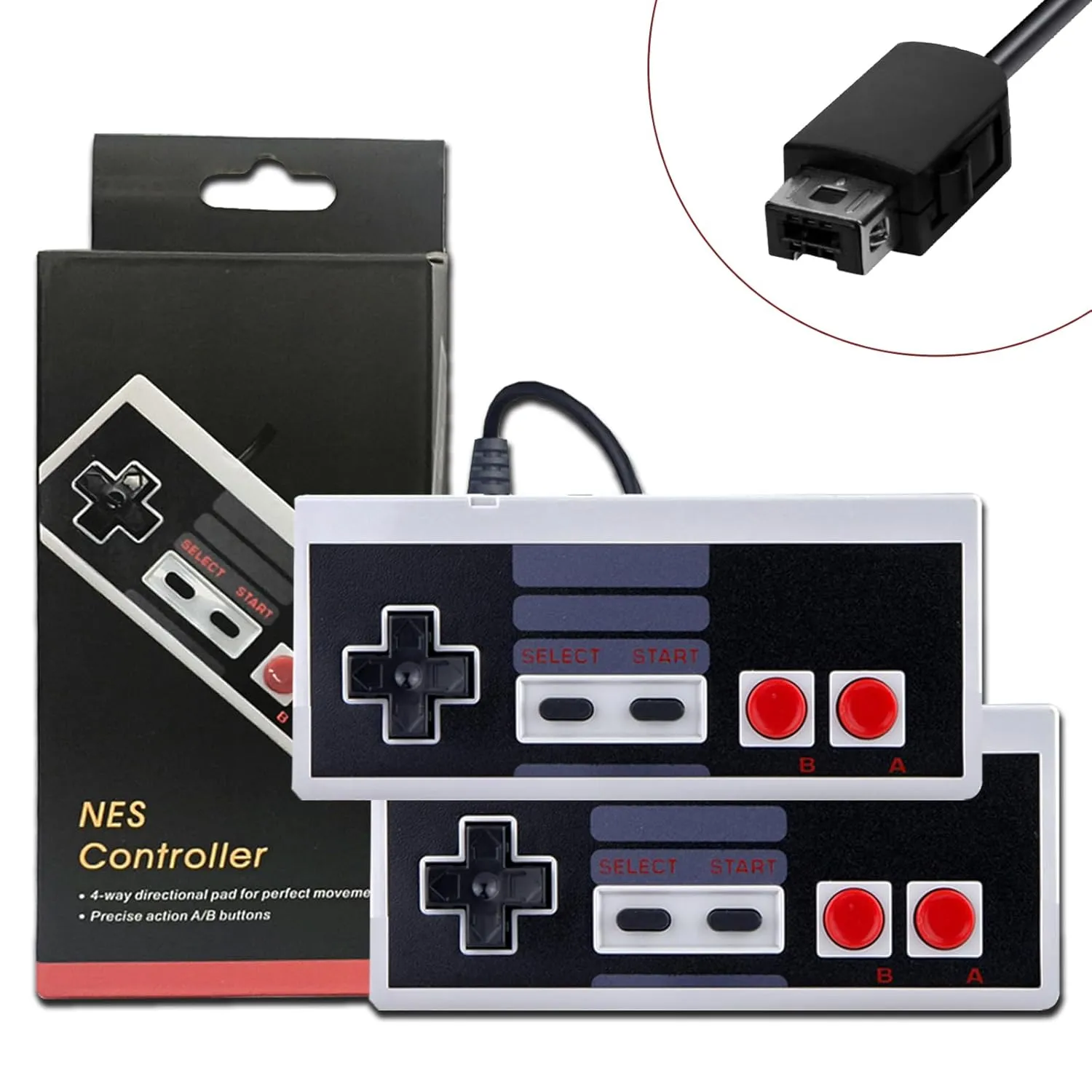2-Packs NES Classic Controller. Wired NES Mini Controller for Nes Classic Mini Edition and NES Classic Edition(remake released in 2016/2018), 9.8FT Cable Length for an Immersive Gaming Experience