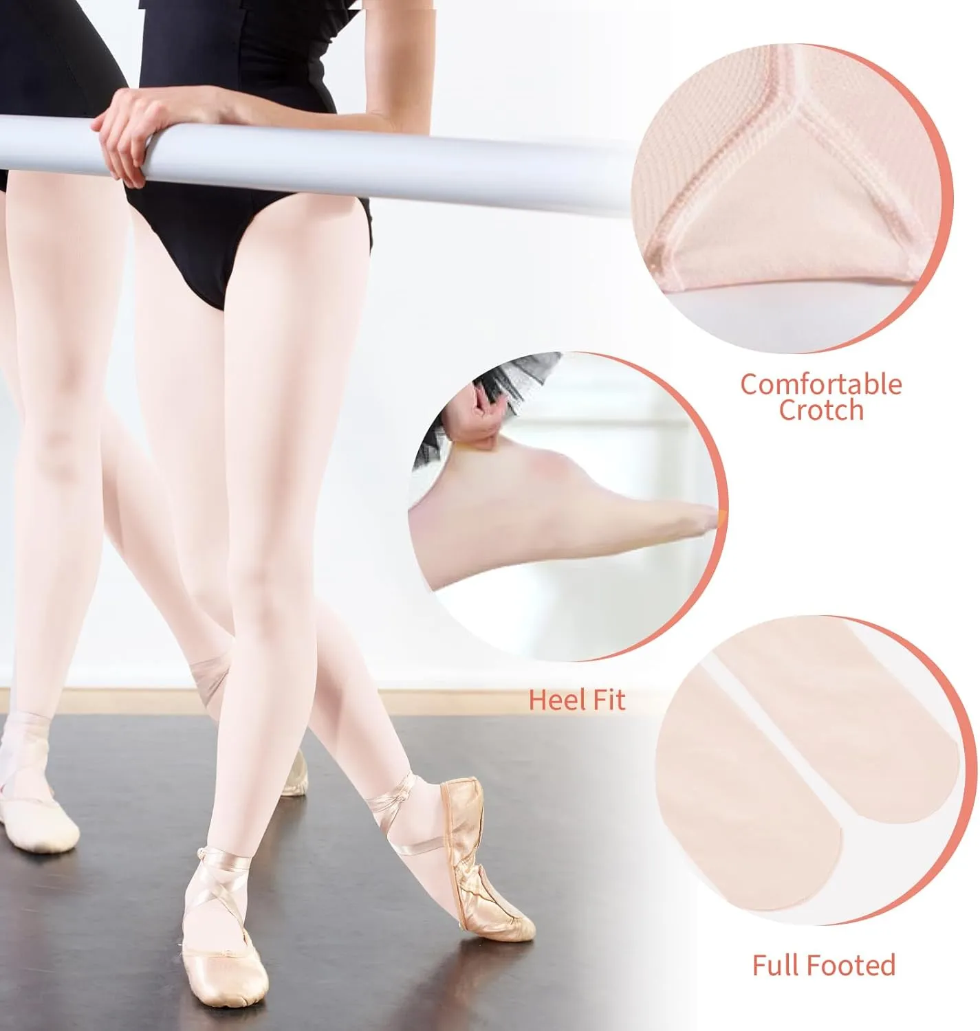 2Pcs Ballet Tights For Gils, Toddler Ballet Tights, Ballet Leotards Dance Outfit for Kids