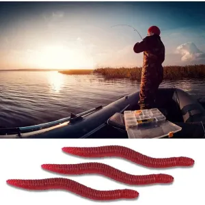 Action Plastics Jelly Worms 150mm - Black / Blood Red Fire Tail