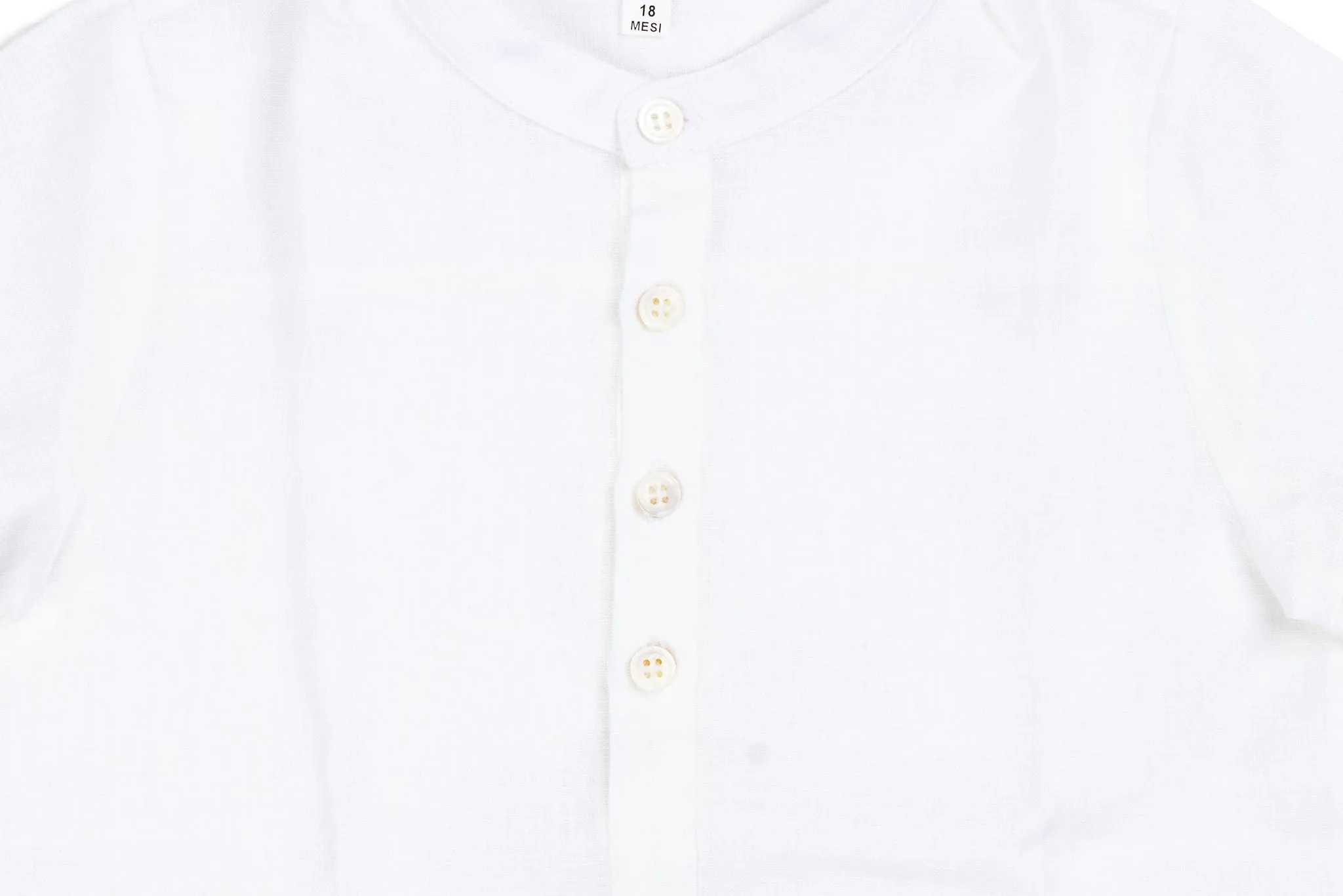 Adamo Short-sleeved White Linen Italian Shirt