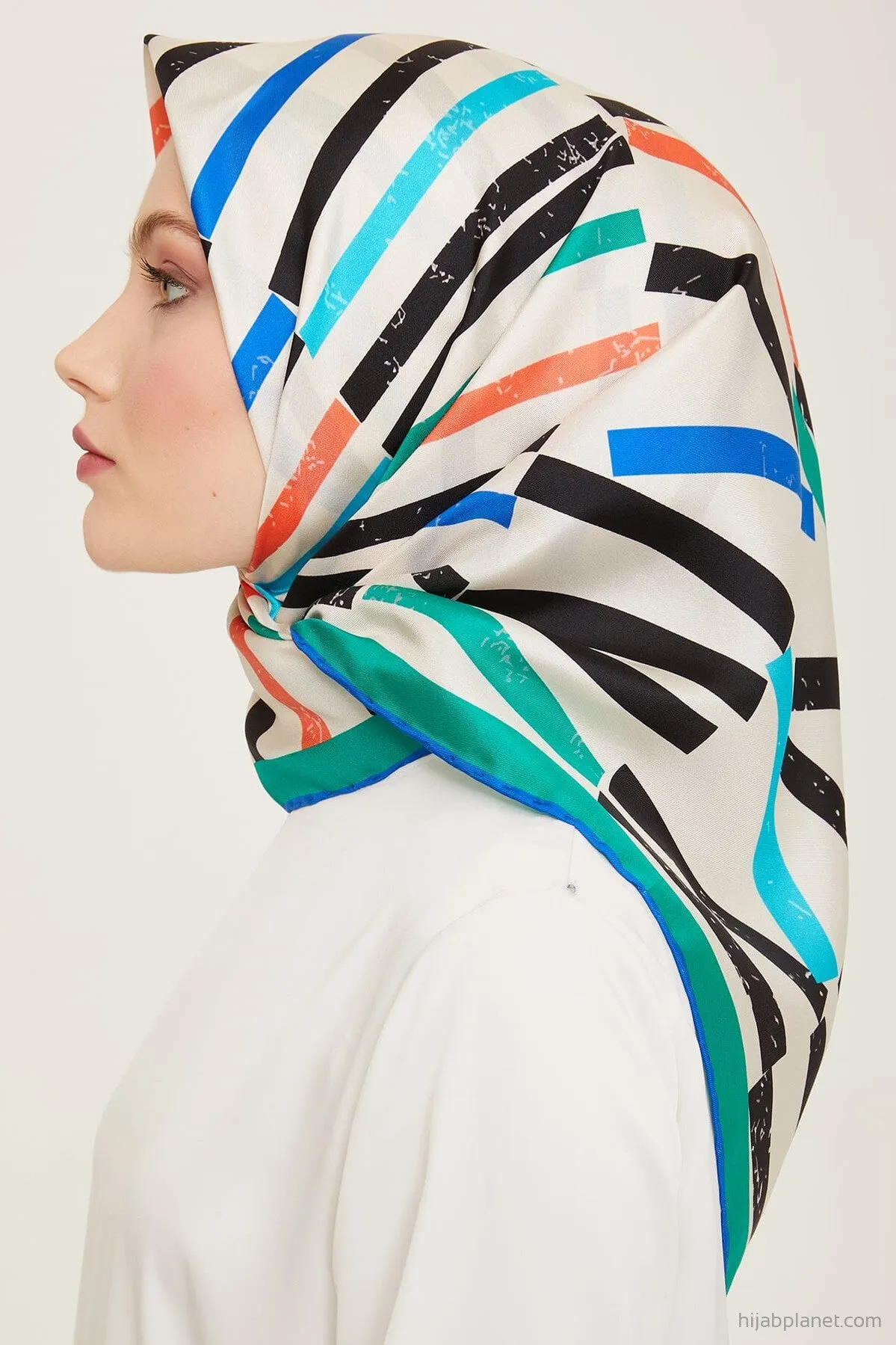 Armine Geometric Silk Scarf #82