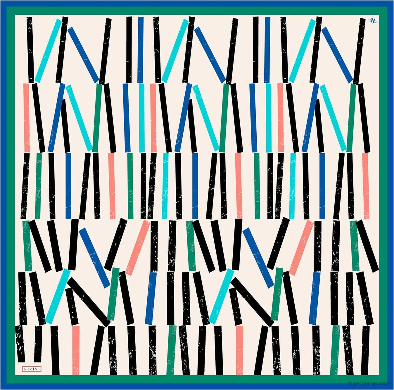 Armine Geometric Silk Scarf #82