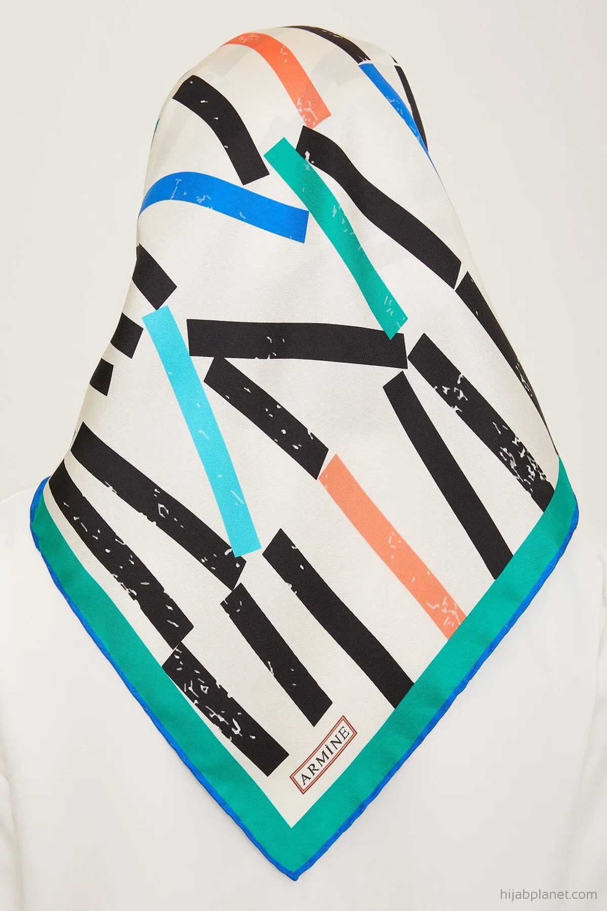 Armine Geometric Silk Scarf #82