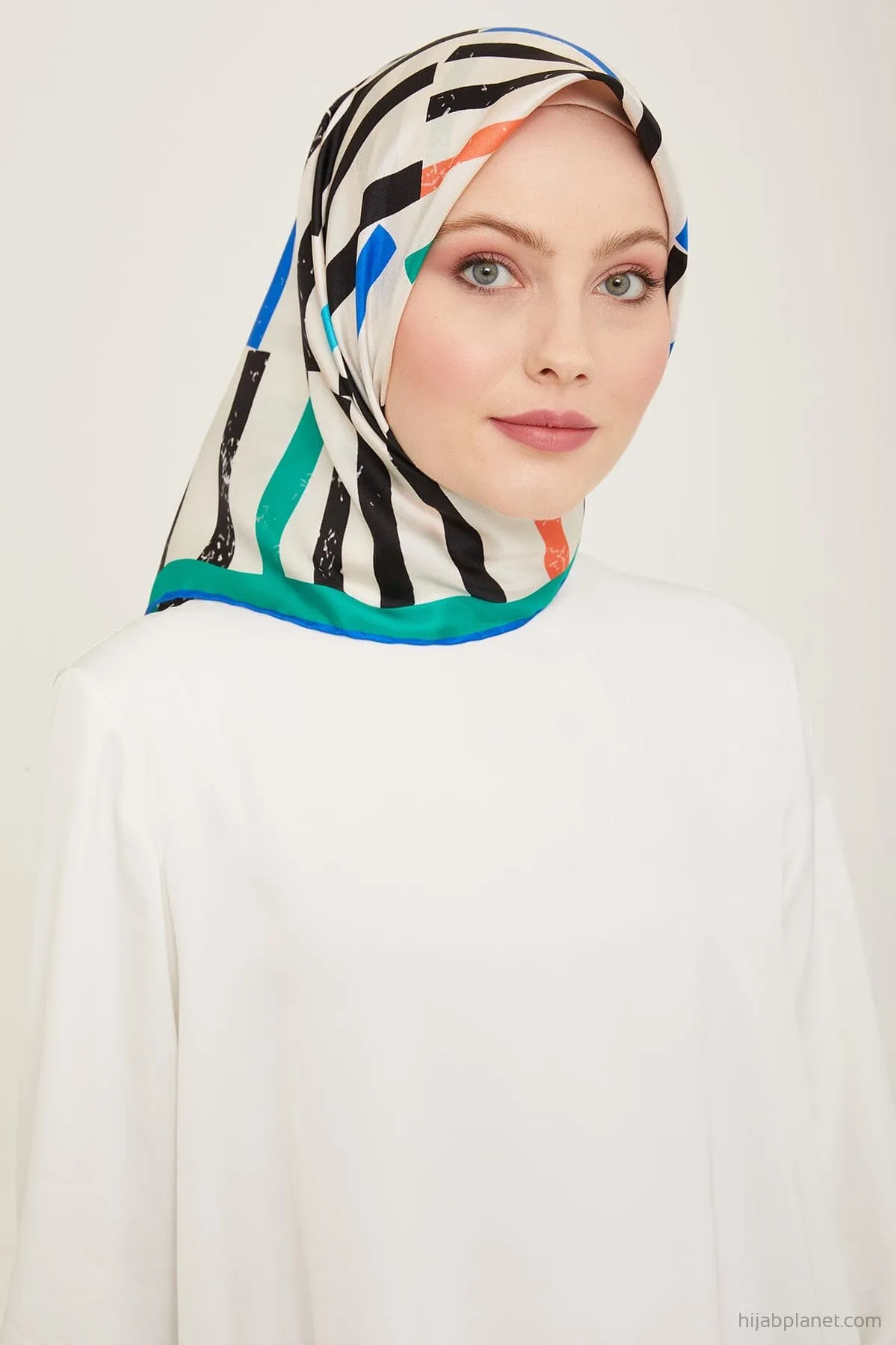 Armine Geometric Silk Scarf #82