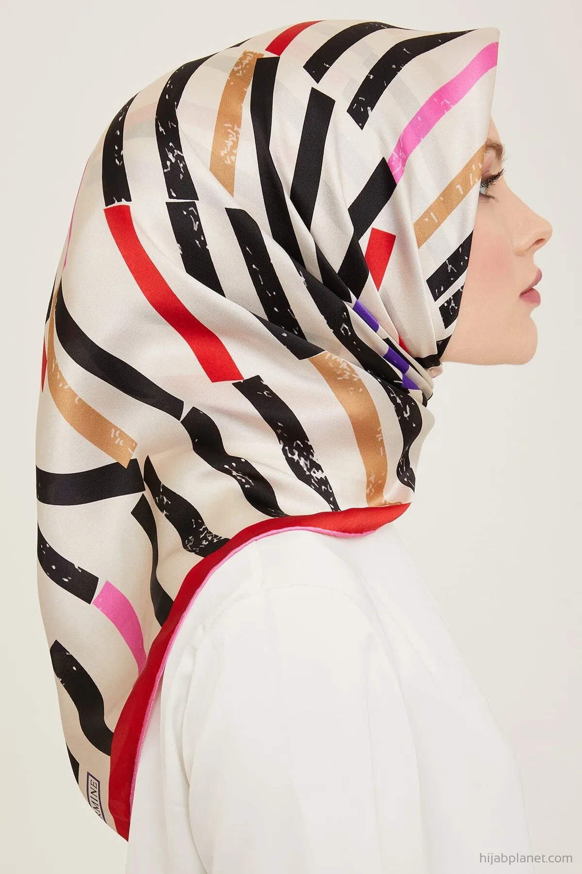 Armine Geometric Silk Scarf #8