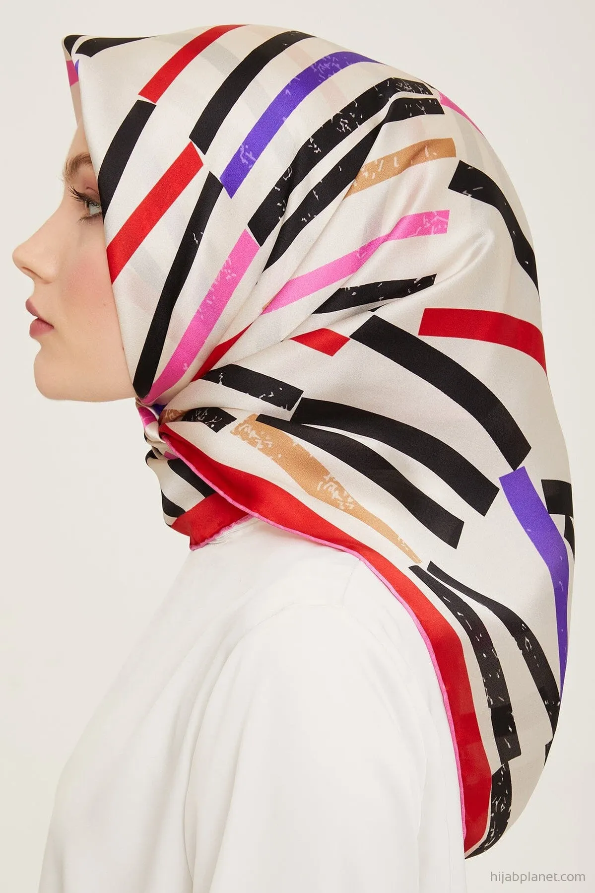 Armine Geometric Silk Scarf #8