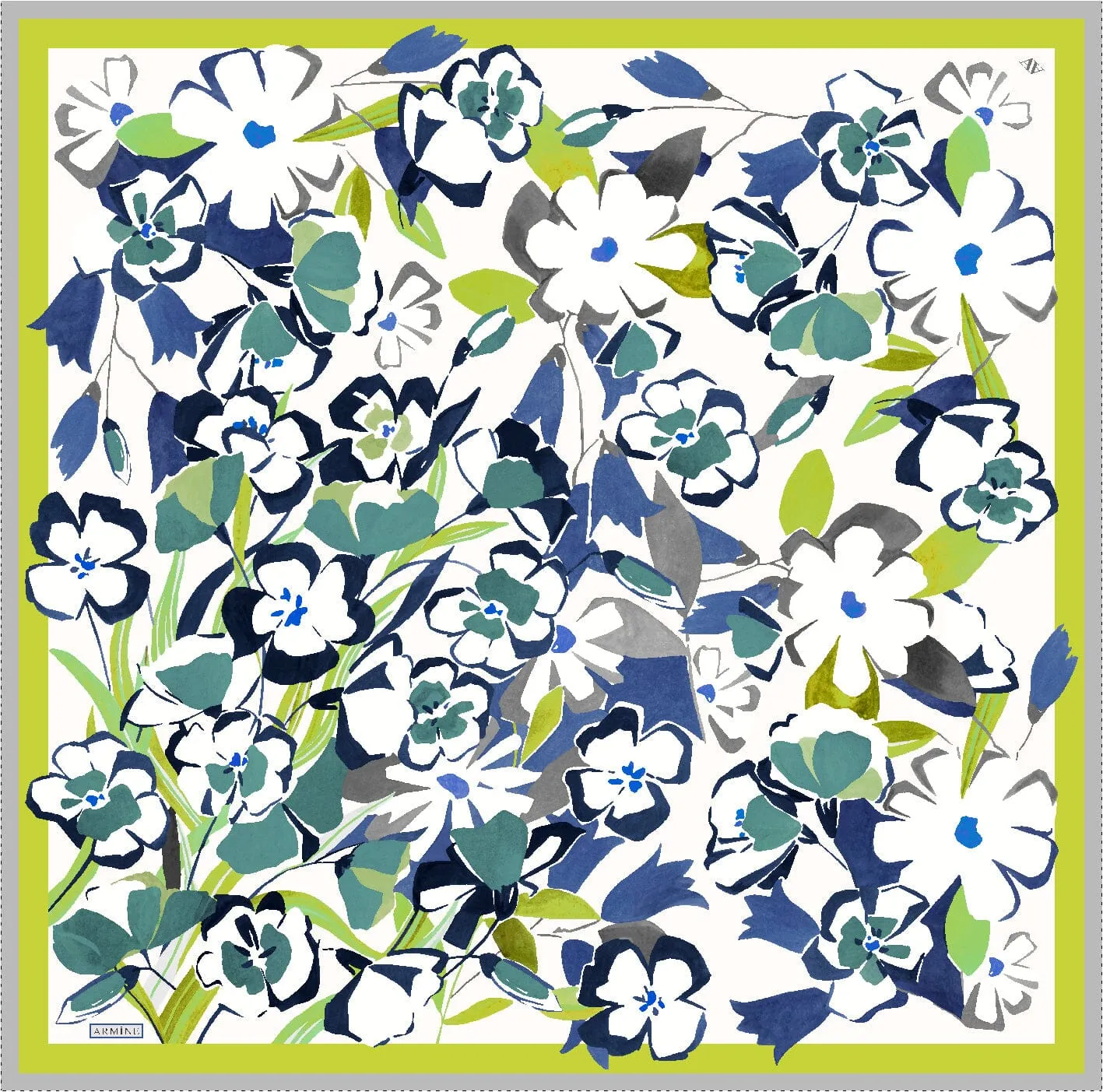 Armine Savannah Floral Silk Scarf #81