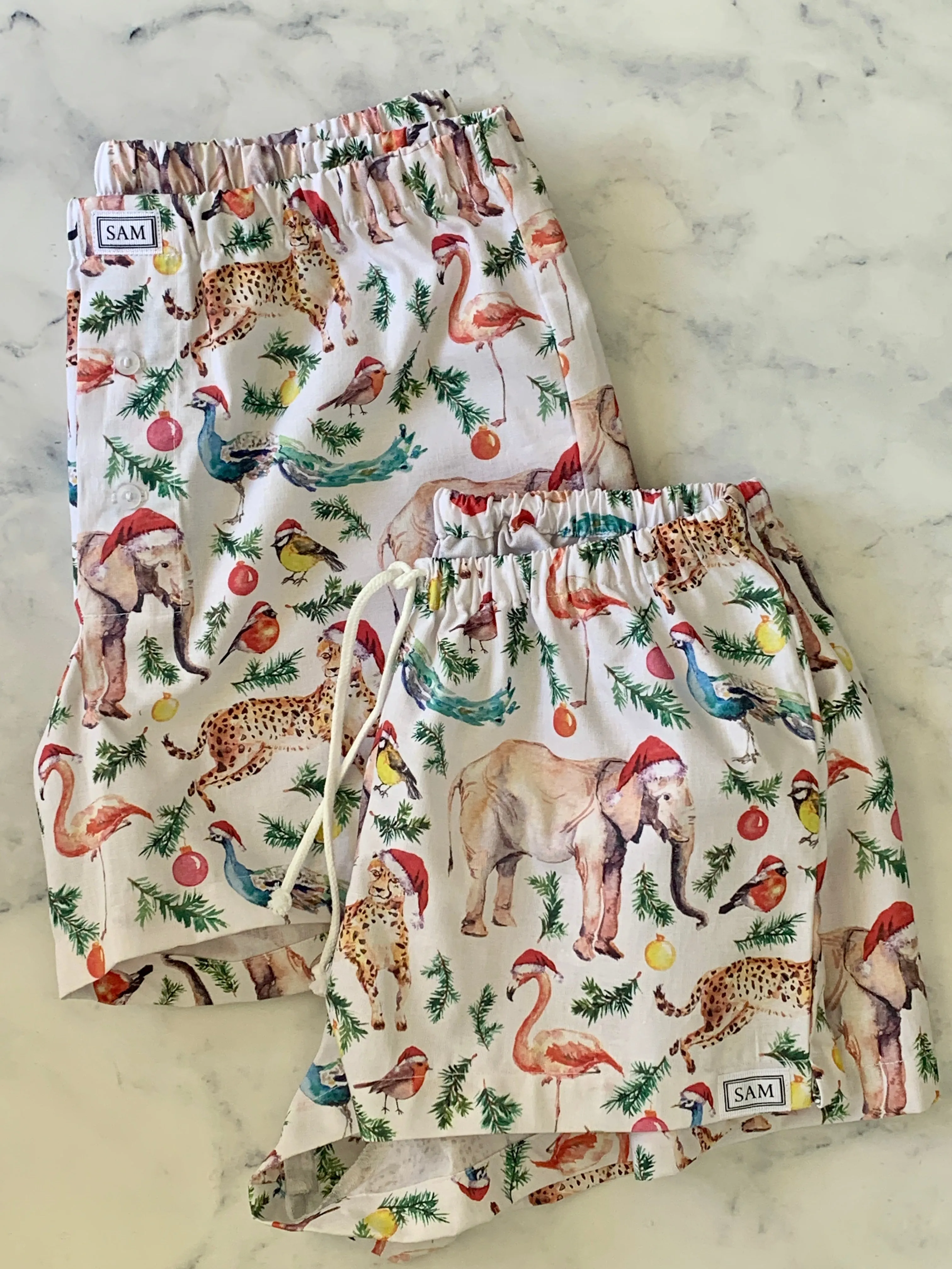 Boys Christmas Animal sleep shorts