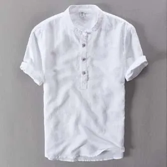 Brand Shirt Men Short Sleeve Loose Thin