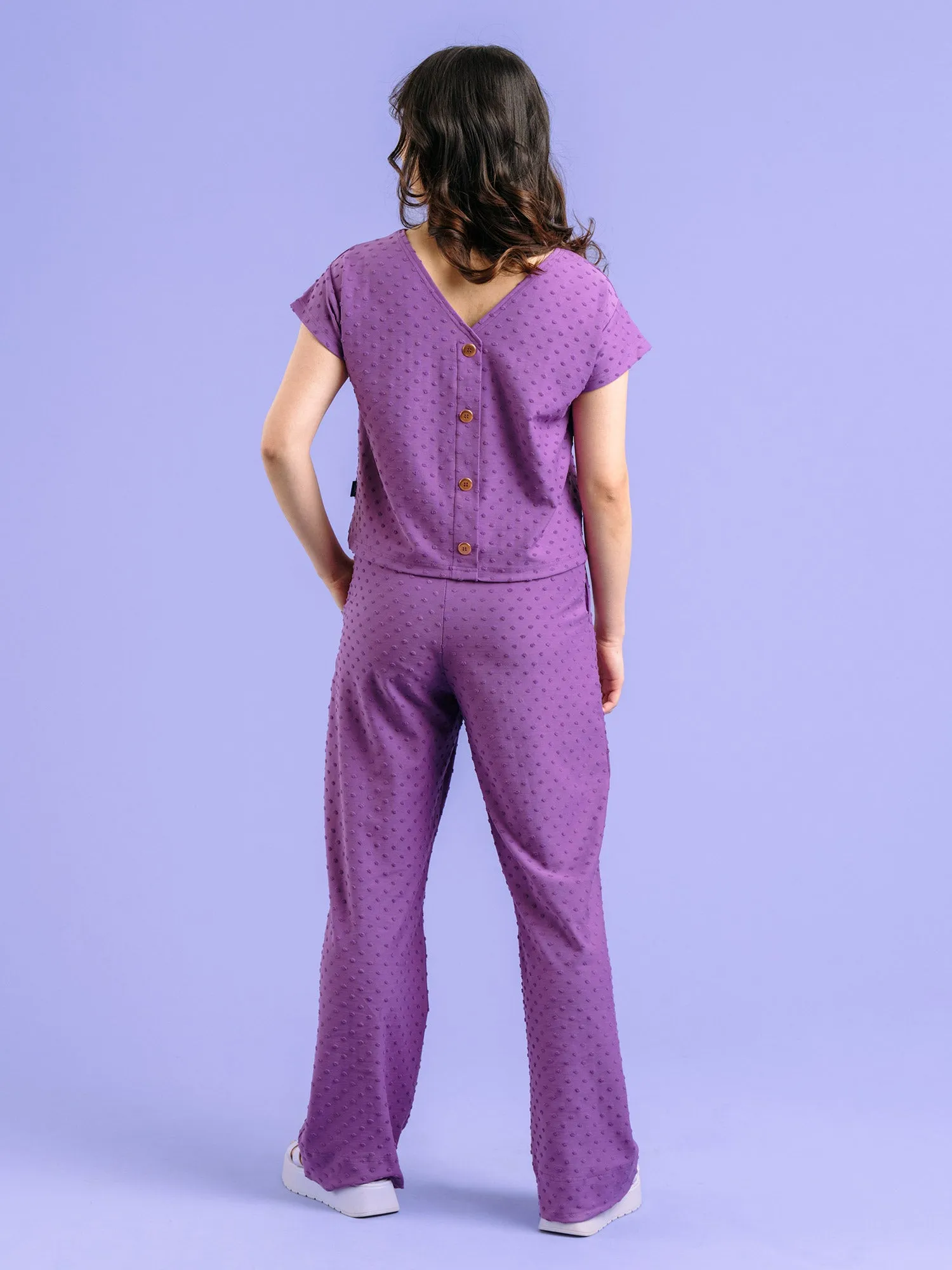 Cecily Blouse Purple Dot