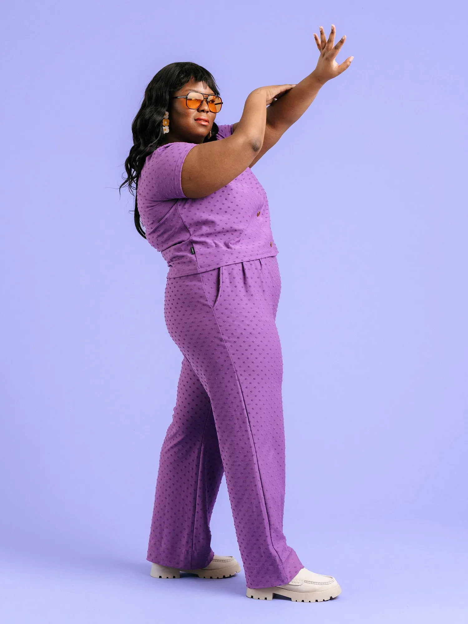 Cecily Blouse Purple Dot
