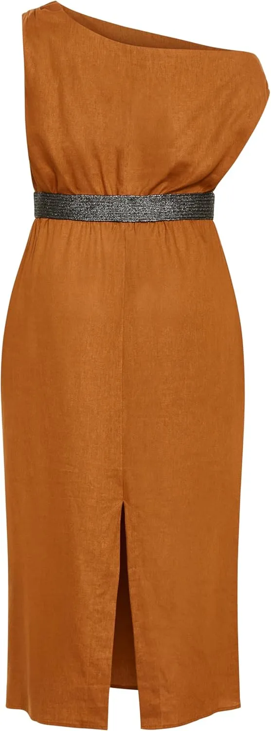 City Chic Women's Plus Size Maxi Dress-Millie Linen