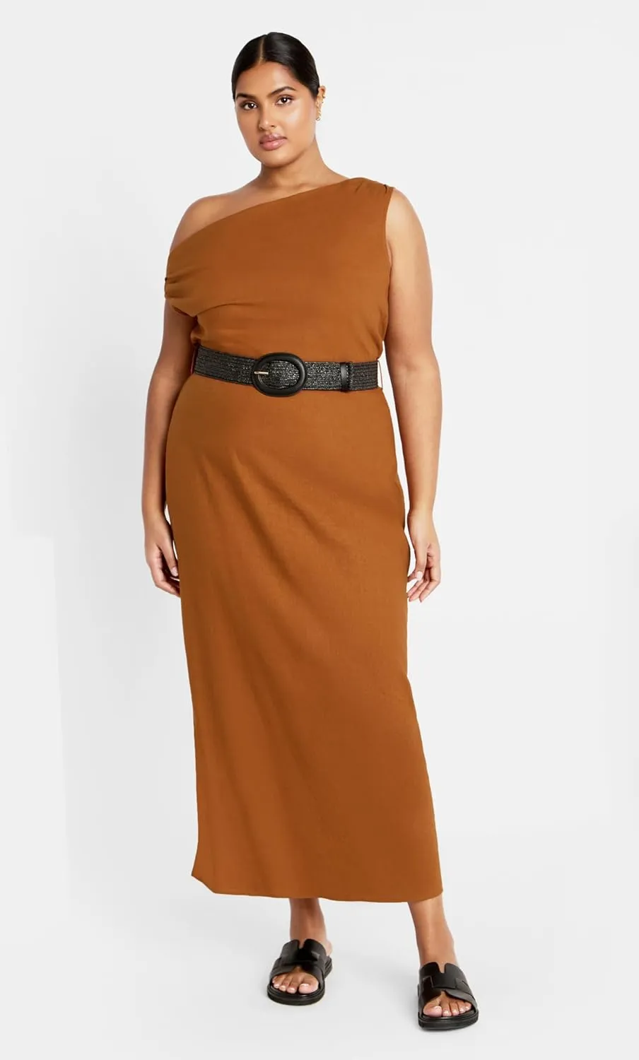City Chic Women's Plus Size Maxi Dress-Millie Linen