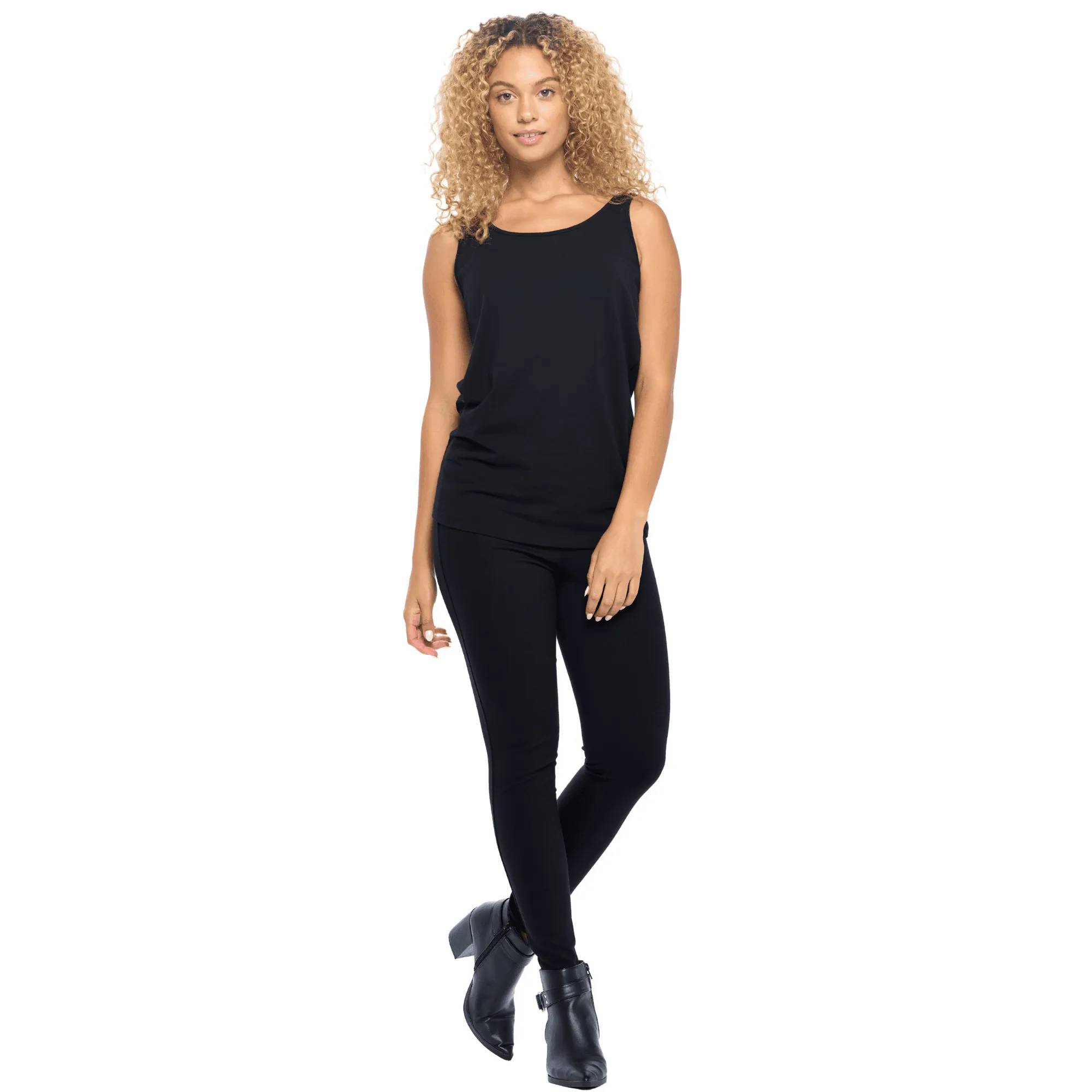 Crop Ponte Legging | Black