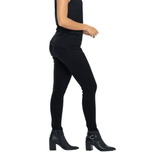 Crop Ponte Legging | Black