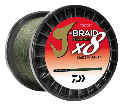 Daiwa J-Braid Grand x8 Braided Line 3,000 Yard Bulk Spools