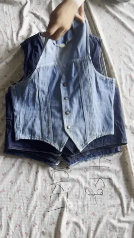 Denim vintage waistcoat 10 pieces