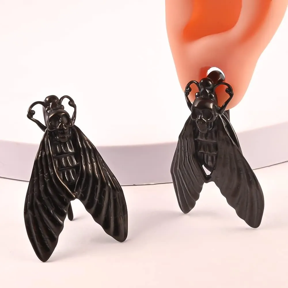 DOEARKO 2PCS Ear Gauges Ear Hangers Weights for Stretched Ear Plugs Body Piercing Tunnels 316 Stainless Steel Hypoallergenic Body Jewelry