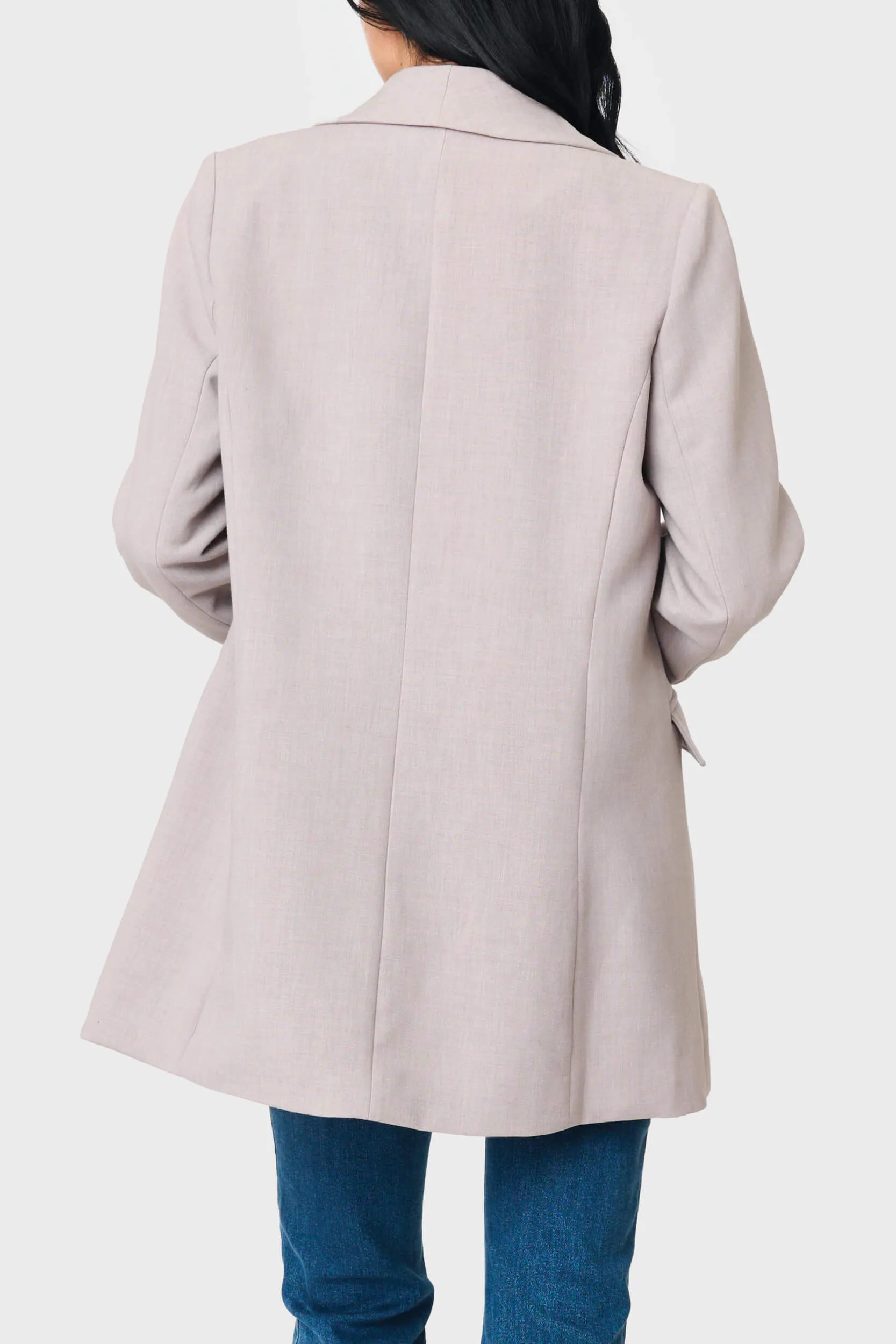 Double Breasted Long Length Blazer