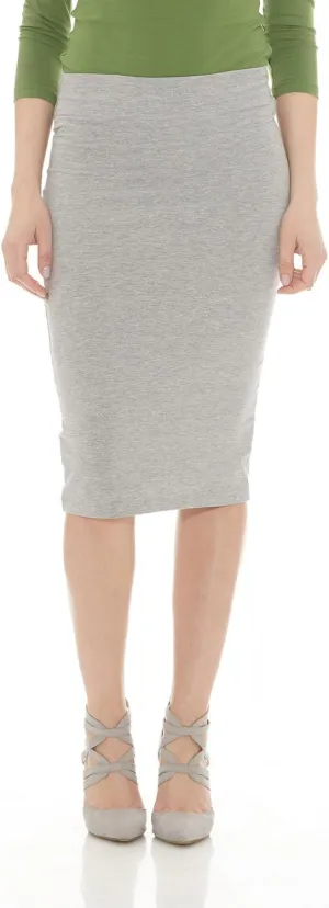 ESTEEZ Women's Lightweight Cotton Spandex Knee-Length Pencil Skirt - Modest, Comfortable, Everyday Wear