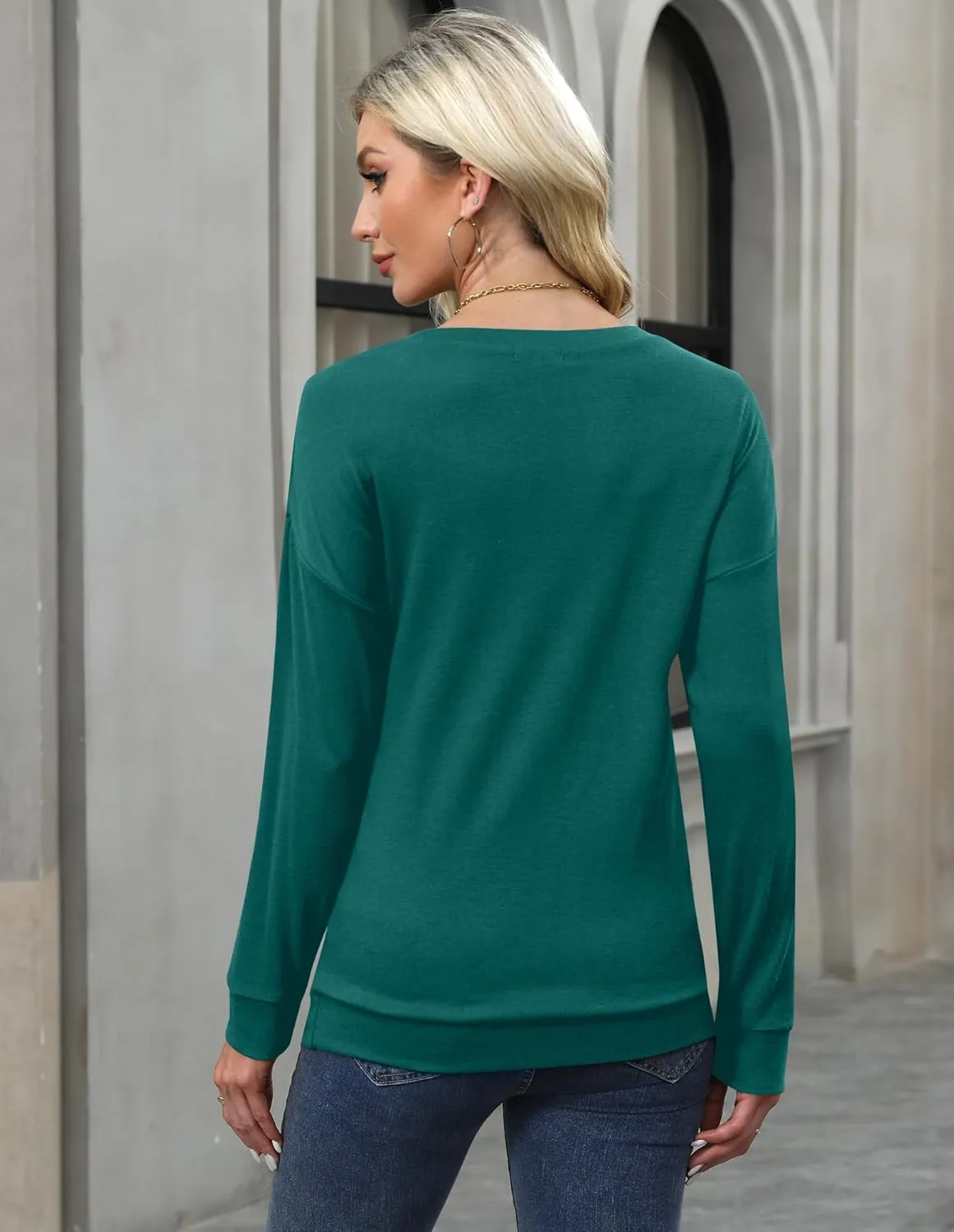 For G and PL Women's 2024 Fall Winter Long Sleeve Crewneck Lace Top Shirt Dressy Casual Elegant Sweatshirt