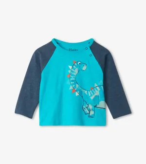 Friendly Dino Raglan Baby Tee | Hatley