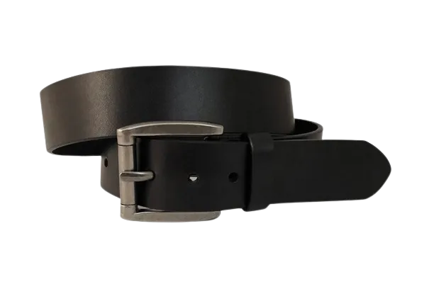 Gem Dandy Men's Black Top Grain Leather Belt