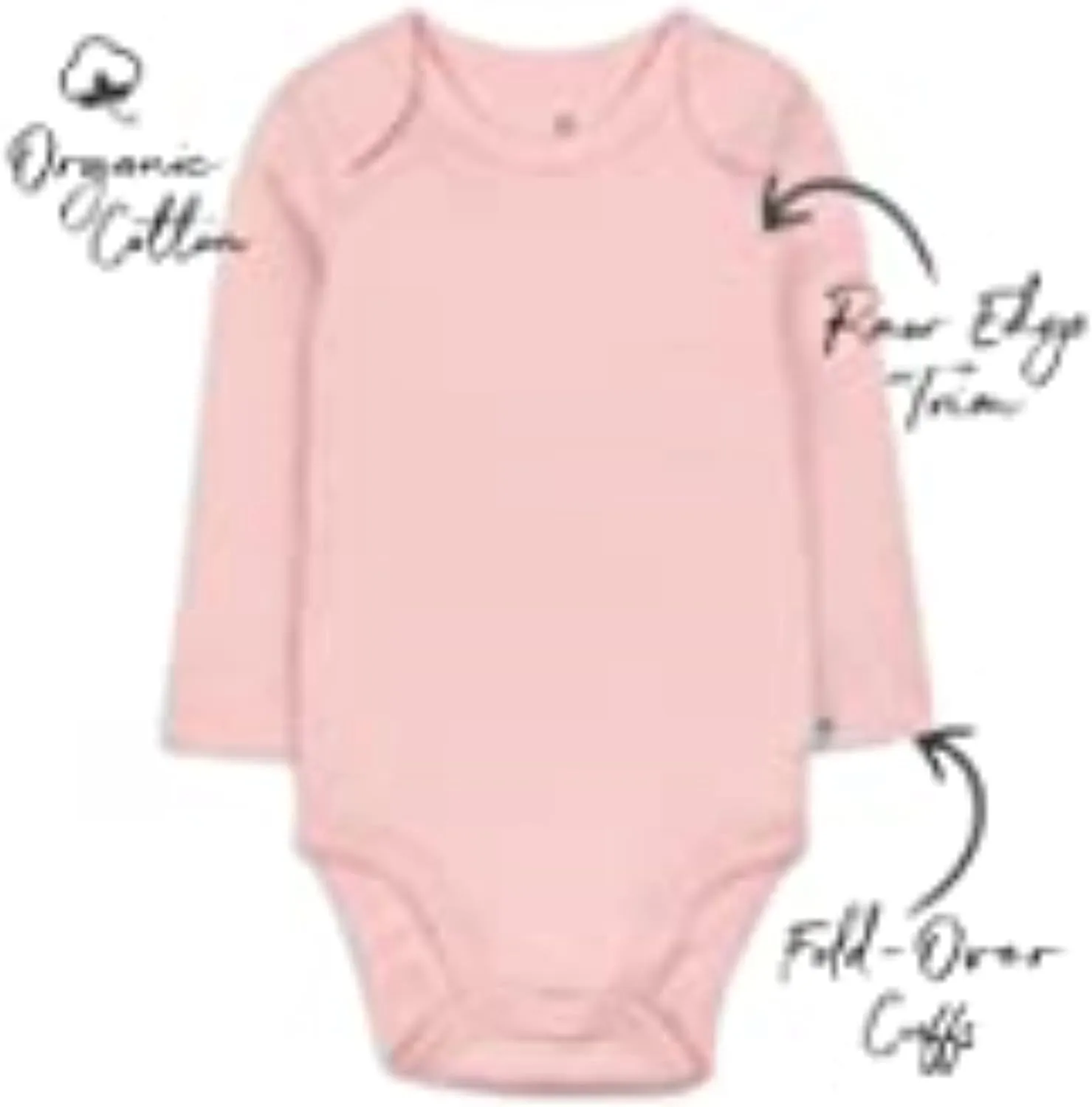 HonestBaby Baby Girls' 5-pack Long Sleeve Bodysuits One-piece 100% Organic Cotton for Infant Baby Girls', Unisex