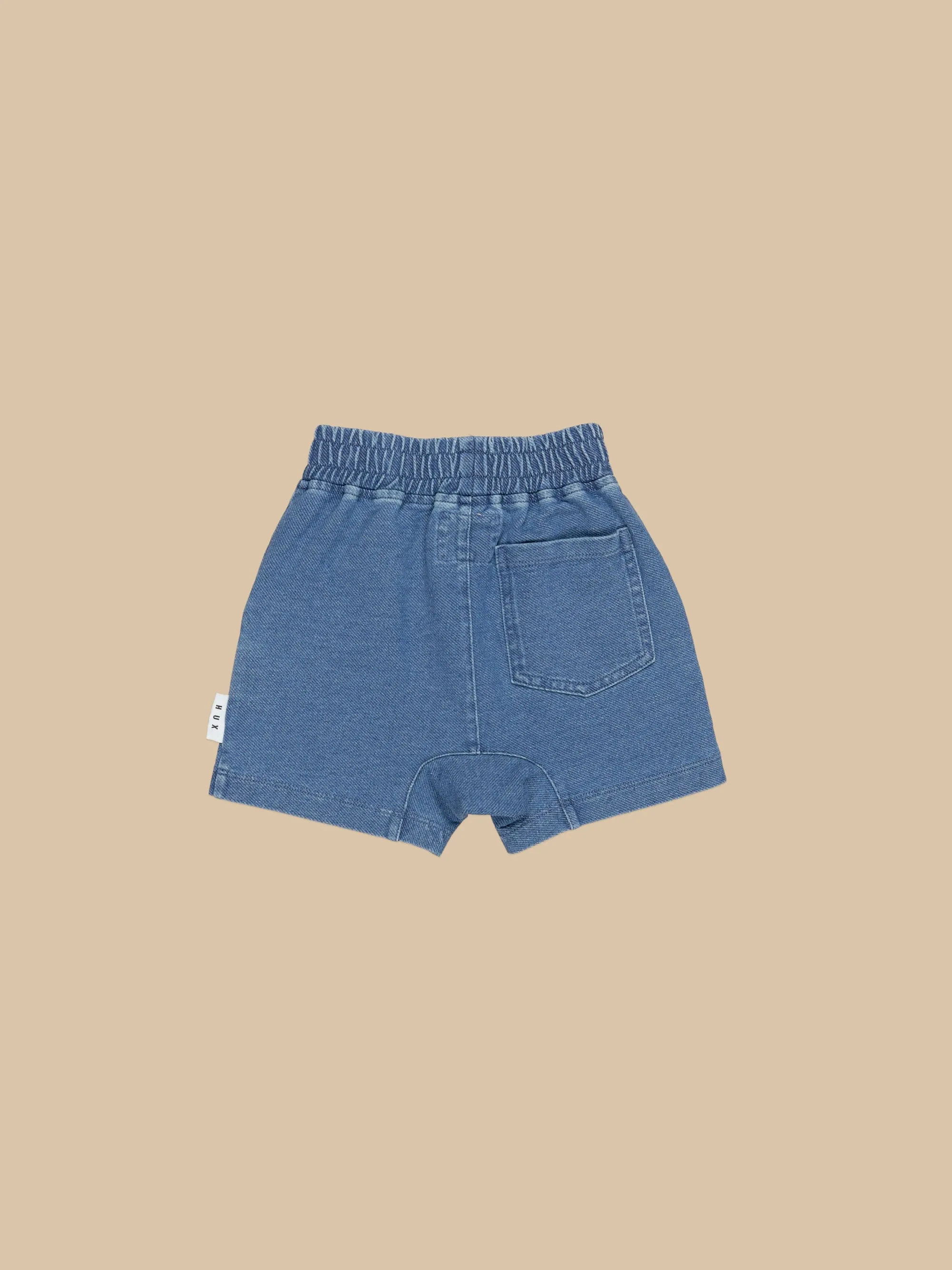 Huxbear knit denim slouch boy short