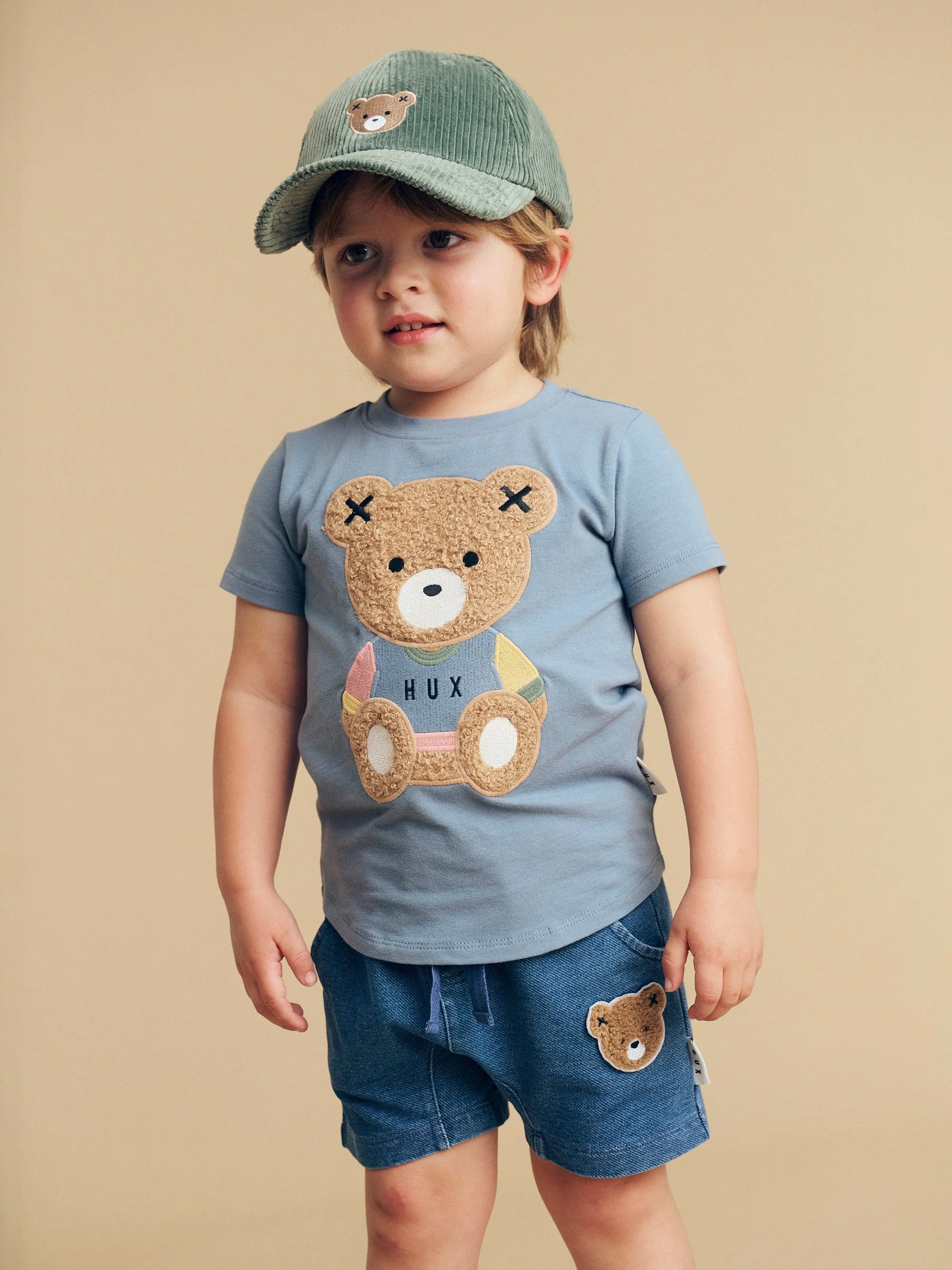 Huxbear knit denim slouch boy short