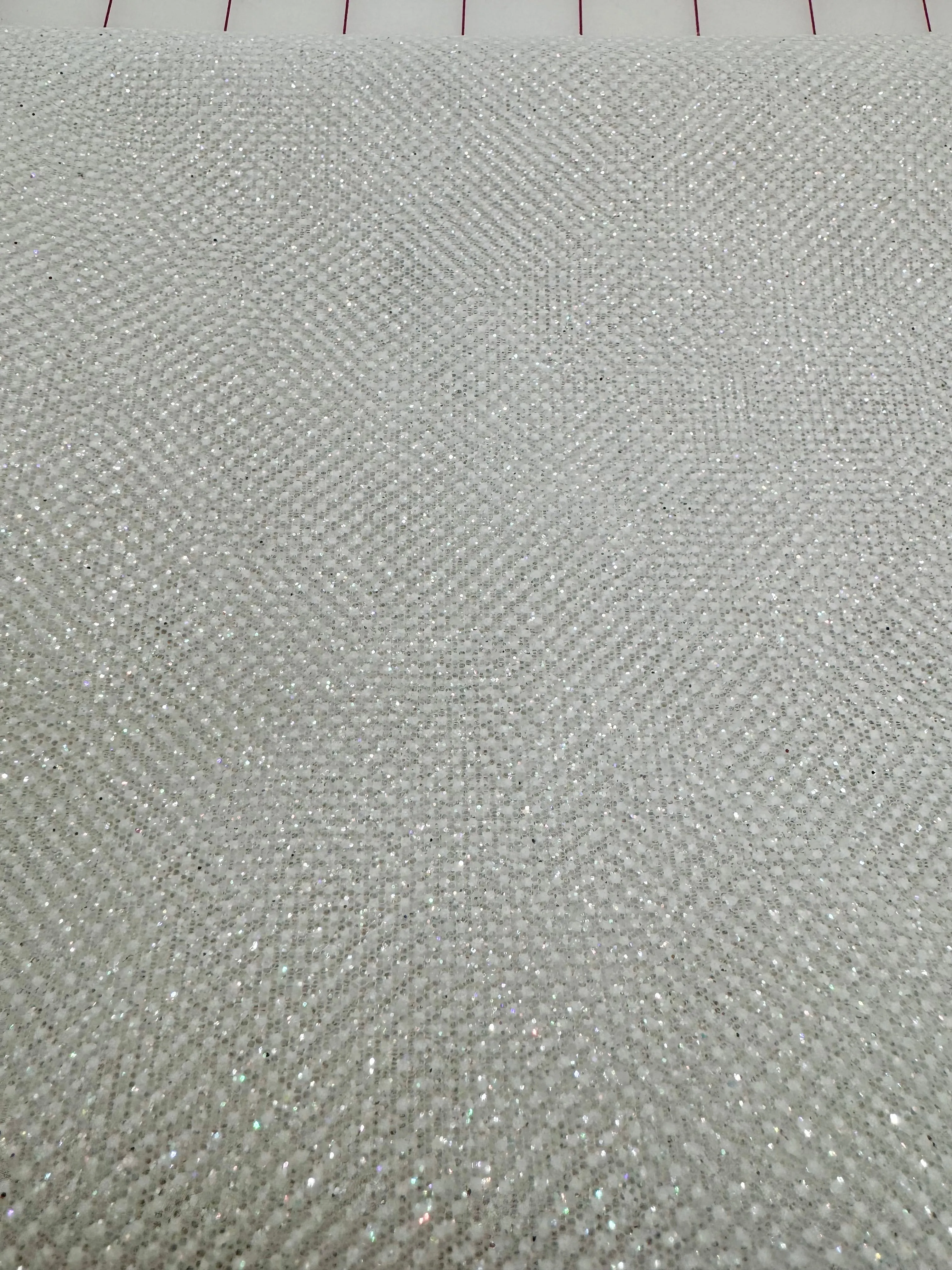 Iridescent Glitter Tulle - 58-inches Wide White