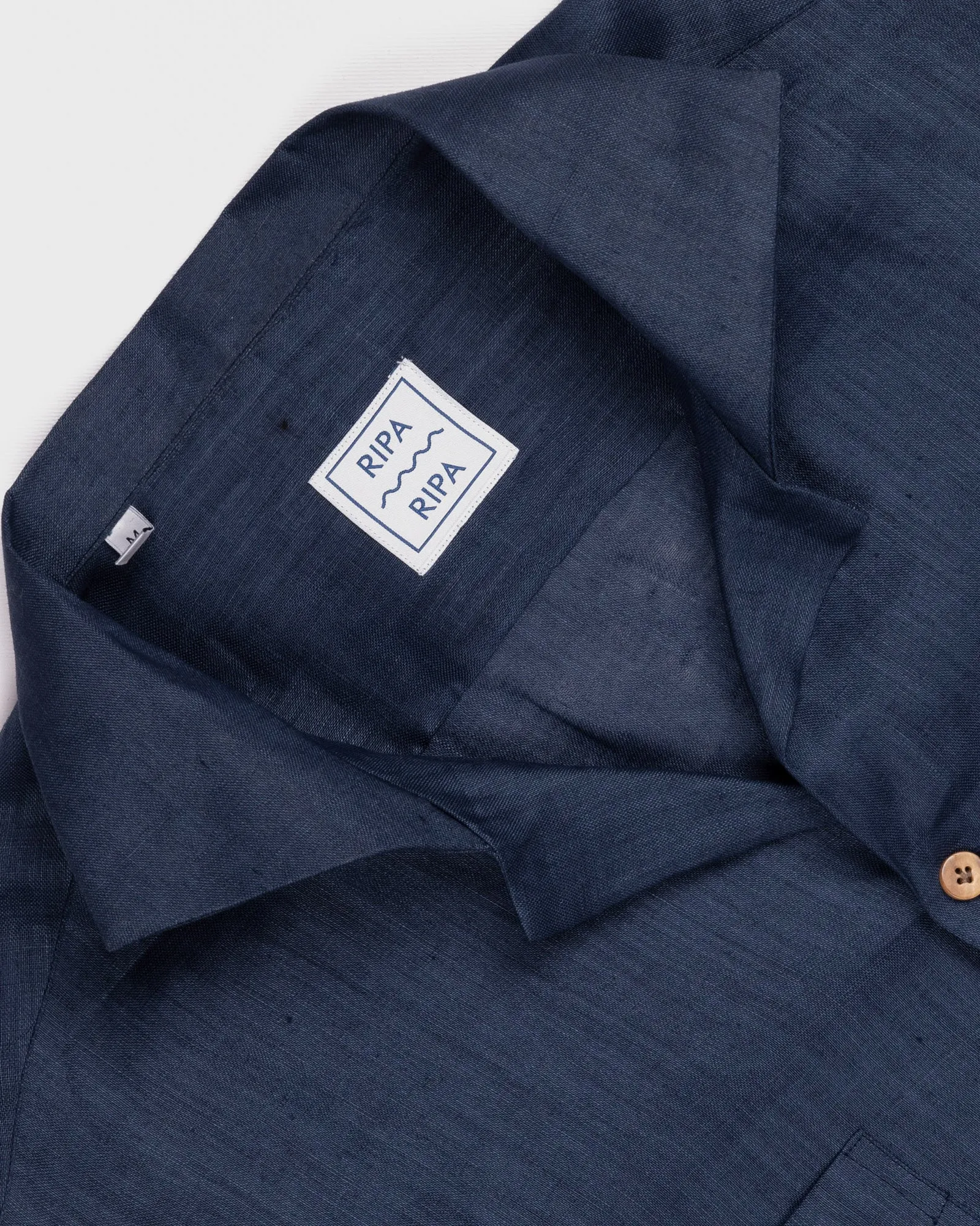 ISCHIA LINEN SHIRT IN NAVY BLUE