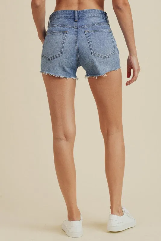 JBD by Just Black Denim Vintage Wash Denim Shorts