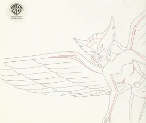 Justice League Original Production Drawing: Hawkgirl