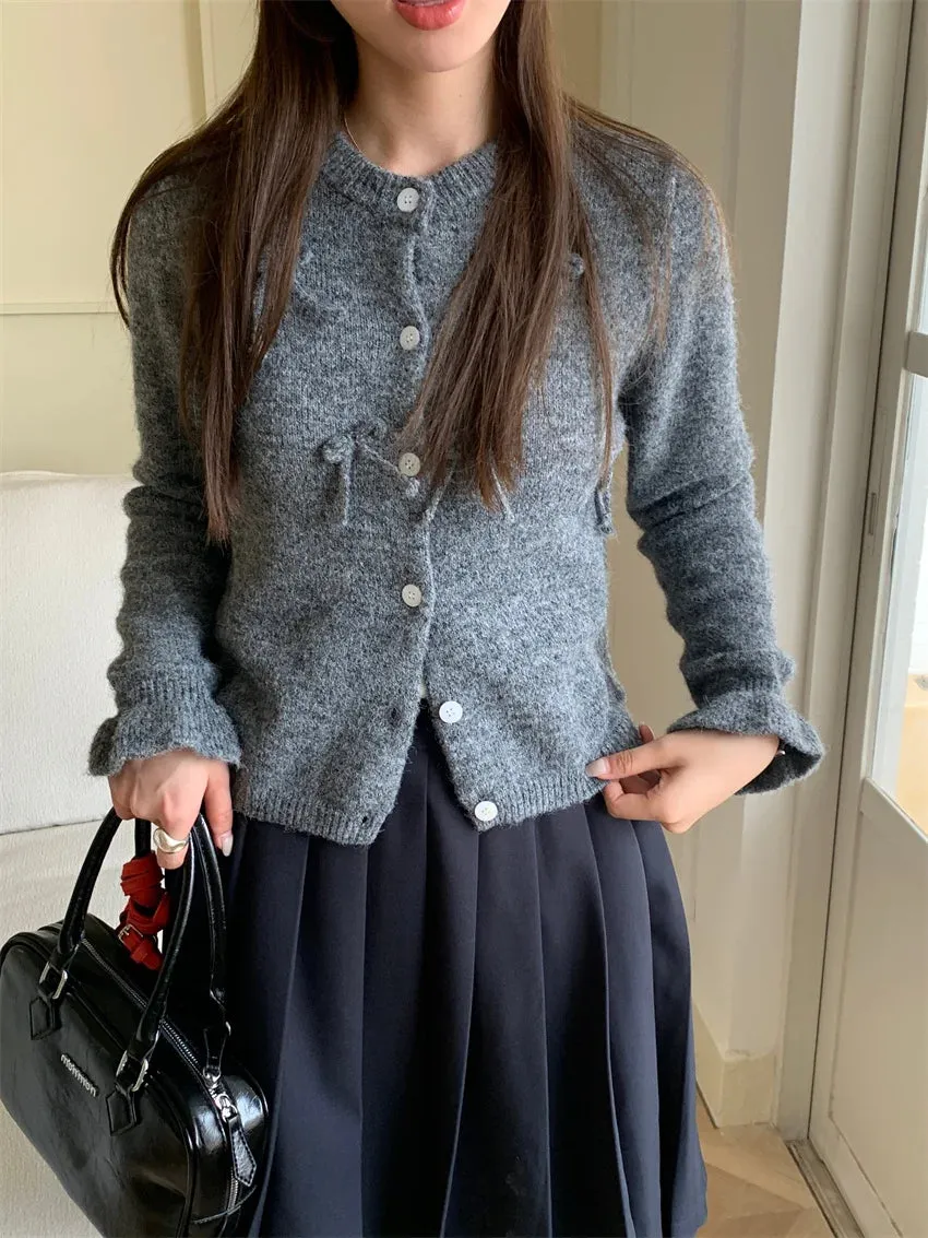 KYLETHOMASW  -    Sweet Women Coats Loose Office Lady Soft Chic Elegant Autumn 2024 OL Sweaters Knitted New Slim Daily Casual