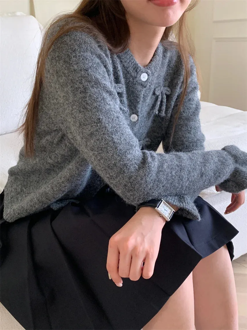 KYLETHOMASW  -    Sweet Women Coats Loose Office Lady Soft Chic Elegant Autumn 2024 OL Sweaters Knitted New Slim Daily Casual