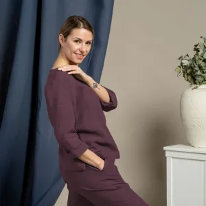 Linen Blouse Nora Shadow Purple