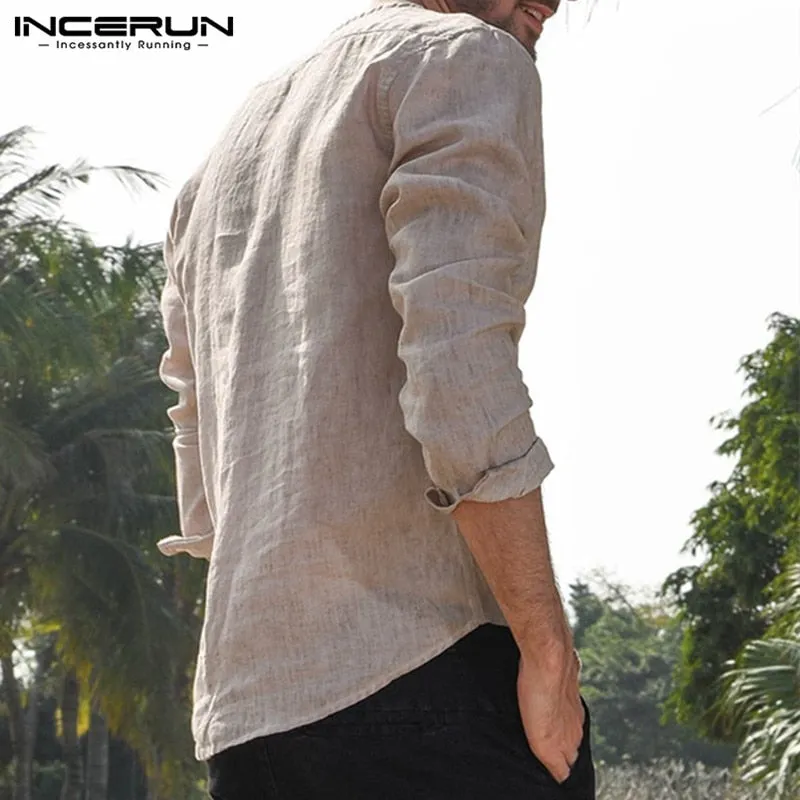 Linen Cotton Shirts Long Sleeve