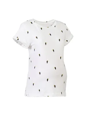 Maternity Toucan New Crew Tee in White