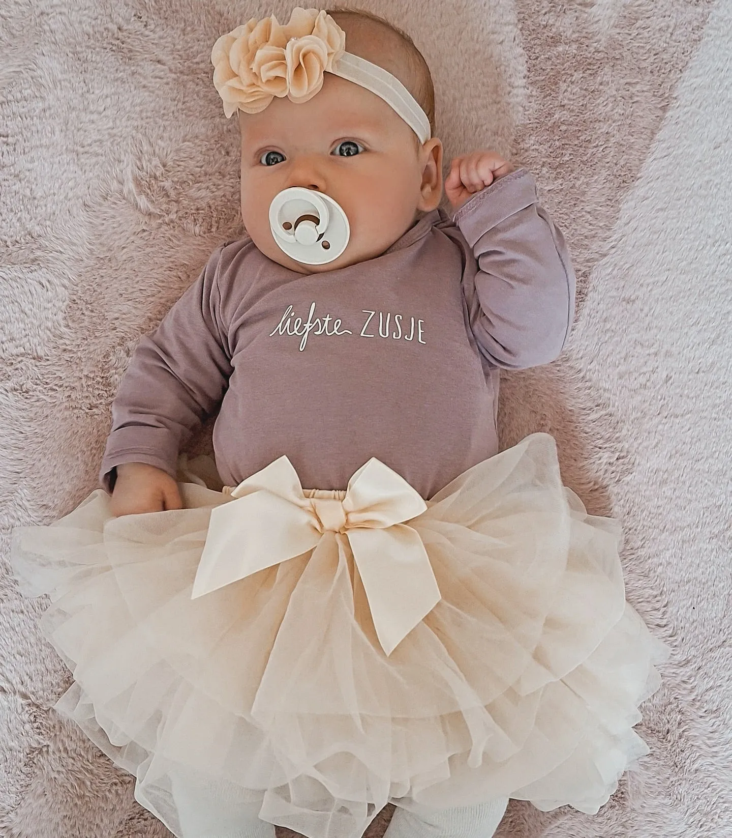 May Mays tutu rokje   bloomer broekje beige Annabel