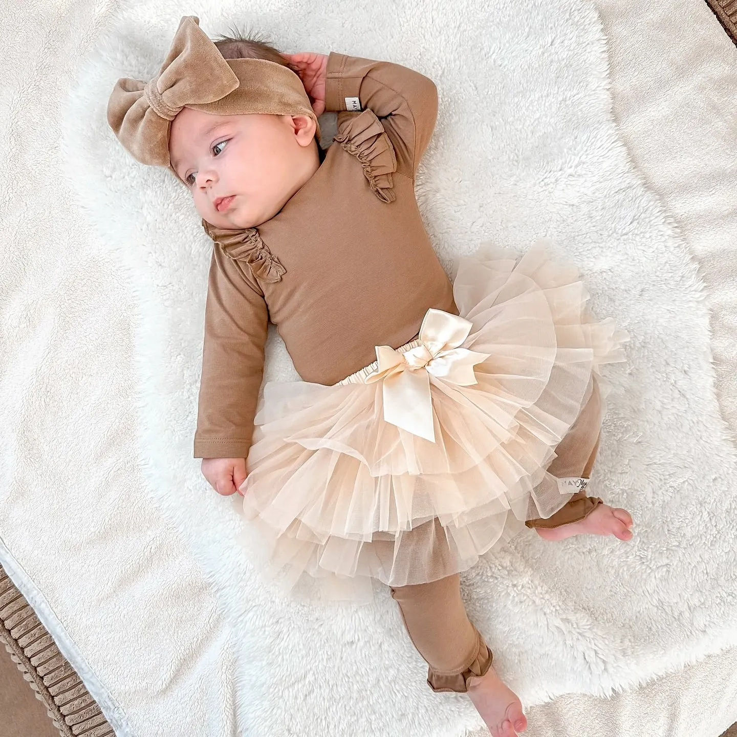 May Mays tutu rokje   bloomer broekje beige Annabel