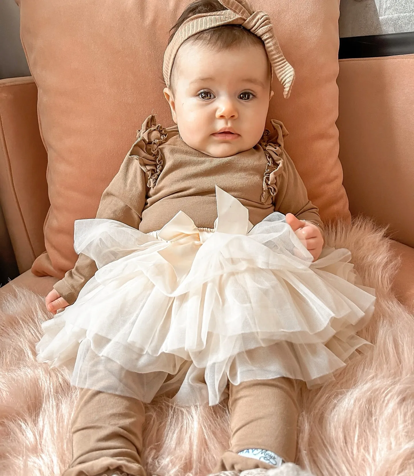 May Mays tutu rokje   bloomer broekje beige Annabel