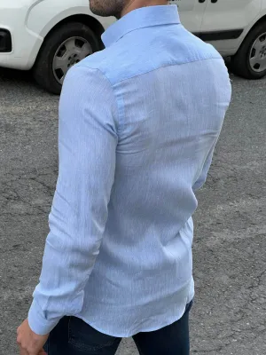 Nevada Blue Linen Shirt