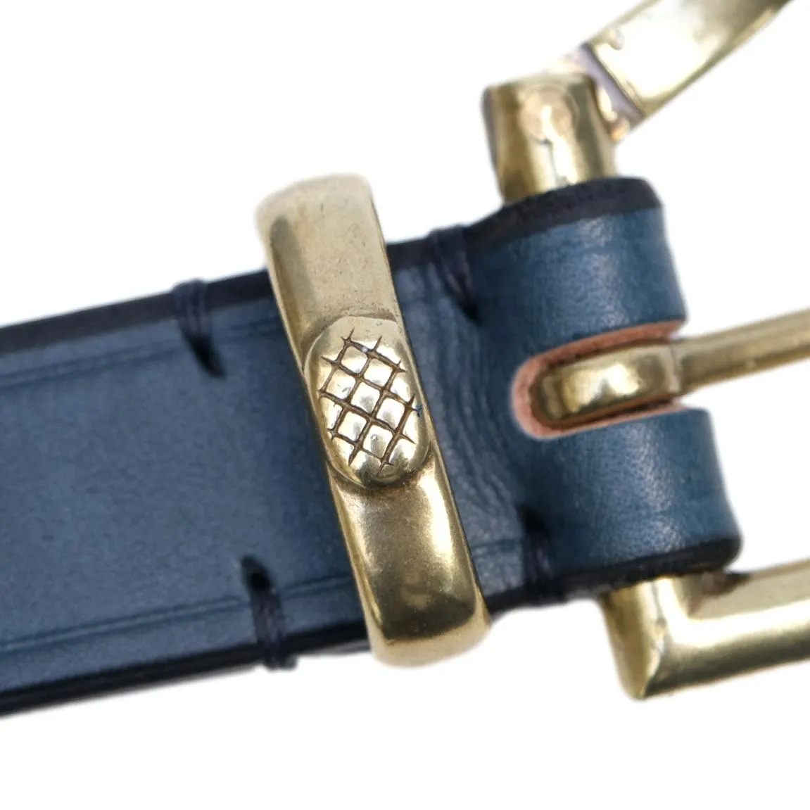 OD IC Natural Indigo Dyed Horsehide Fireman Belt