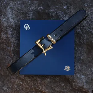 OD IC Natural Indigo Dyed Horsehide Fireman Belt