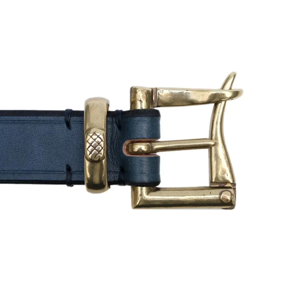 OD IC Natural Indigo Dyed Horsehide Fireman Belt