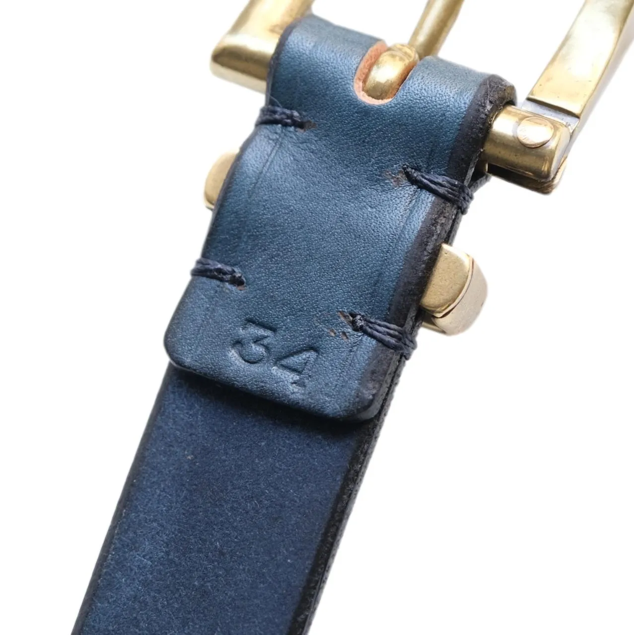 OD IC Natural Indigo Dyed Horsehide Fireman Belt