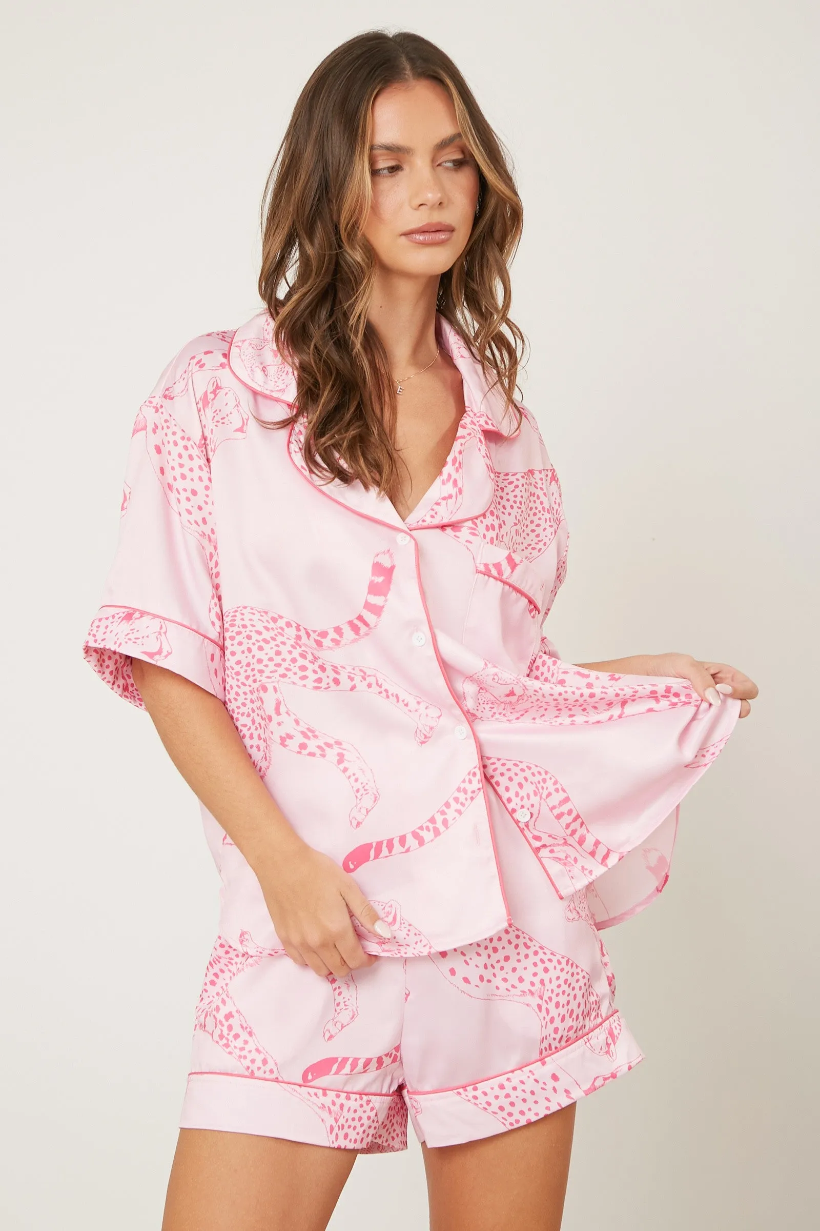 Pink Cheetah Pajama Set