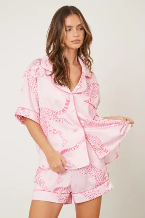 Pink Cheetah Pajama Set