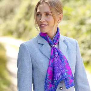 Pluming Marvellous Fandango Pink Narrow Silk Scarf